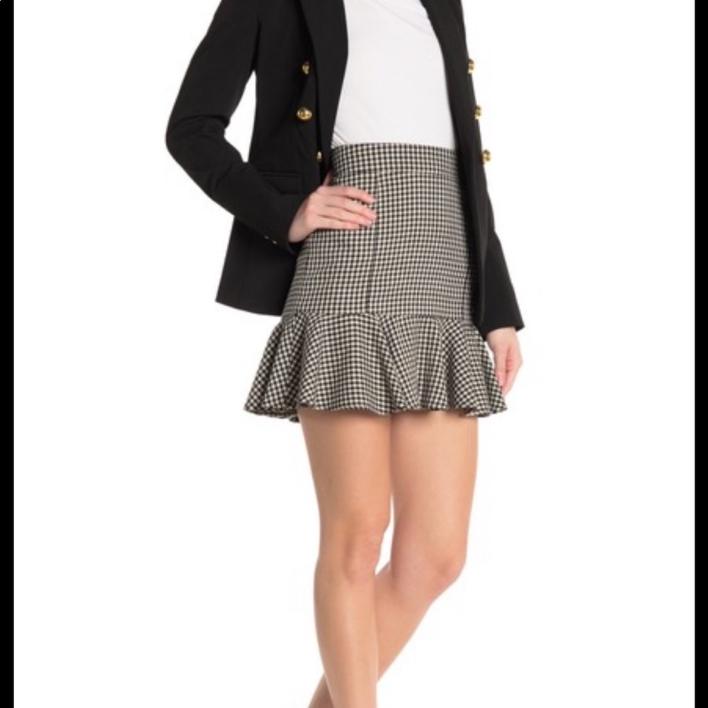 NEW • Veronica Beard • Francesca Houndstooth Skirt